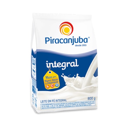 Leite Em Pó Piracanjuba Integral 800g