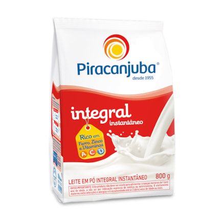 Leite Em Pó Piracanjuba Integral Instantâneo 800g