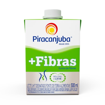 Leite Piracanjuba Fonte De Fibras Desnatado 500ml