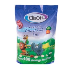 Lenço Umedecido Clin Off Roxo Refil 400 Und