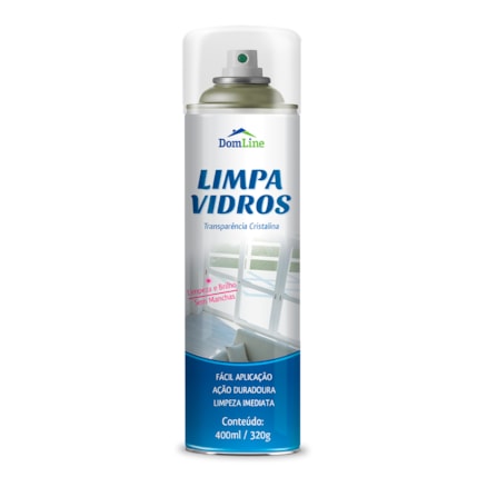 Limpa Vidros Domline Aerosol Transparência Cristalina 400ml