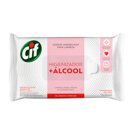 Limpador Cif Lenc Multiuso 20 Und Álcool