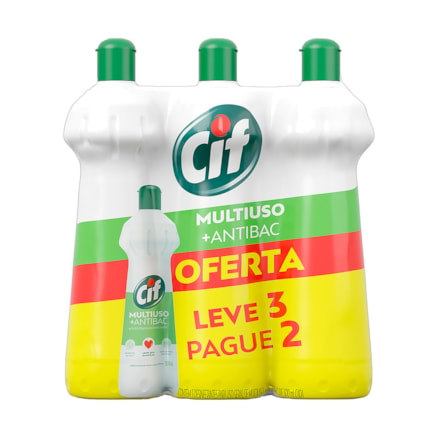 Limpador Cif Multiuso + Antibac Squeeze Leve 3 Pague 2 500m