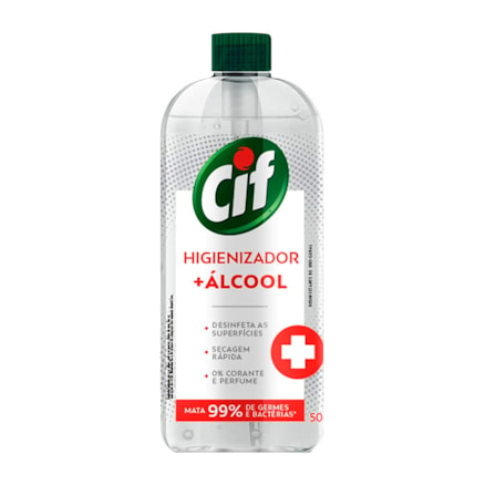 Limpador Cif Multiuso Higienizador Álcool Refil 500ml