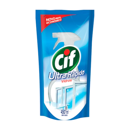 Limpador Cif Para Vidros Sachê 450ml