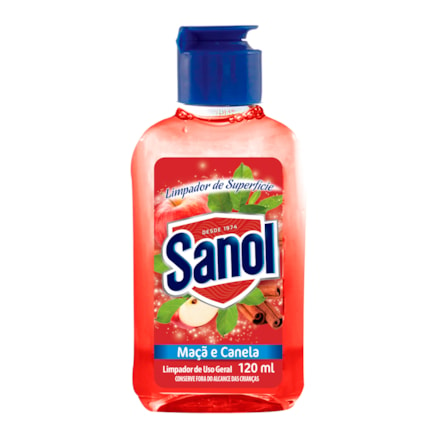 Limpador De Superfície Sanol Maçã E Canela 120ml