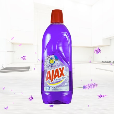 Limpador Multiuso Ajax Festa Das Flores Lavanda 1l