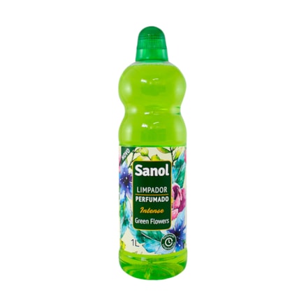 Limpador Perfumado Sanol Green Flowers Limpeza Eficaz 1l