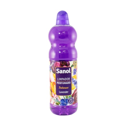 Limpador Perfumado Sanol Lavander Intense Limpeza Eficaz 1l