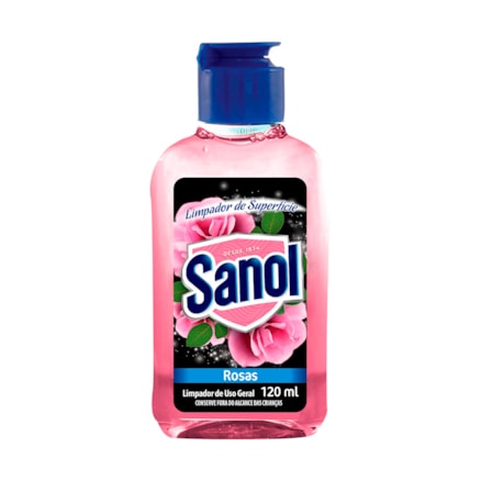 Limpador Superfícies Sanol Rosas 120ml