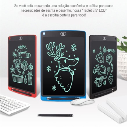 Lousa Mágica Digital Tablet Infantil 8,5 Polegadas Tela LCD Escrever e Desenhar