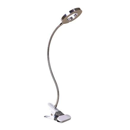 Luminaria Led Light Bancada Usb Clip Silver