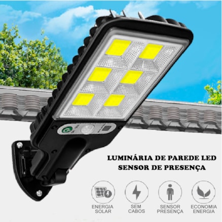 Luminária Solar Led Rua Sensor De Presença Mini Recarregável Moderna