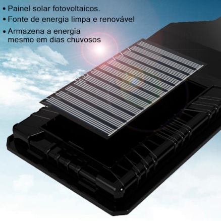 Luminária Solar Led Rua Sensor De Presença Mini Recarregável Moderna