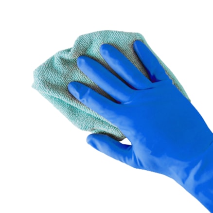 Luva Latex Volk Bicolor Tamanho M Azul E Amarela 2 Und