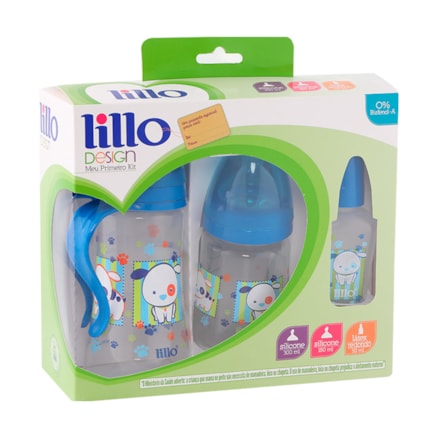 Mamadeira Lillo Design 3 Und 50ml + 180ml + 300ml Azul