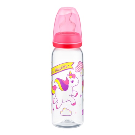 Mamadeira Lillo Magia Bico Ortodôntico Meninas Rosa 240ml