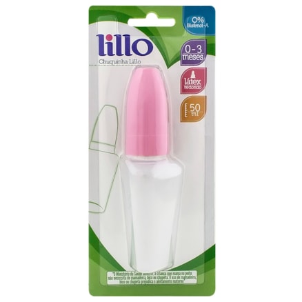 Mamadeira Miniform Lillo Bico Latex 0 A 3 Meses Rosa 50ml