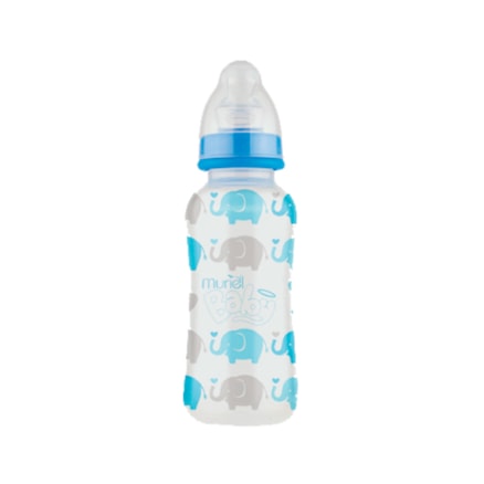 Mamadeira Muriel Baby Acinturada Cristal Azul Tam 2 300ml