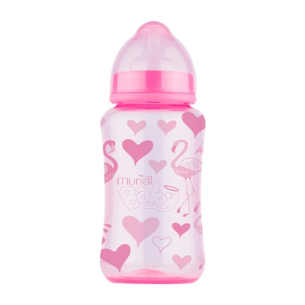 Mamadeira Muriel Baby Acinturada Super Color Rosa 360ml