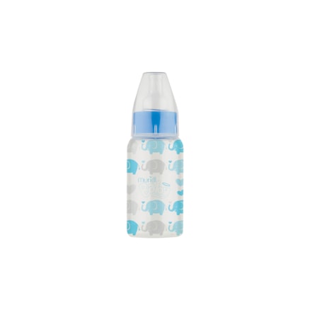 Mamadeira Muriel Mini Cilíndrica Azul Esterilizável 80ml