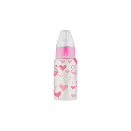 Mamadeira Muriel Mini Cilíndrica Rosa Esterilizável 80ml