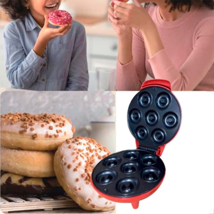 Máquina de Donuts 110v Fábrica de Mini Rosquinhas 7 Furos Confeitaria de Doces