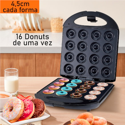 Máquina De Fazer Donuts Rosquinhas 16 Furos 110v Café Da Manhã Assar Confeitaria