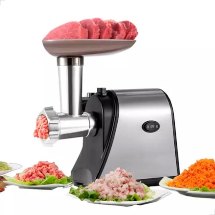 Máquina de Moer Carne Elétrica Moedor Inox 110v Gourmet Kibe Linguiça Hamburguer