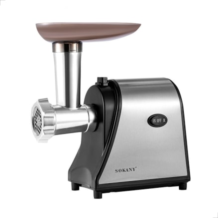 Máquina de Moer Carne Elétrica Moedor Inox 110v Gourmet Kibe Linguiça Hamburguer