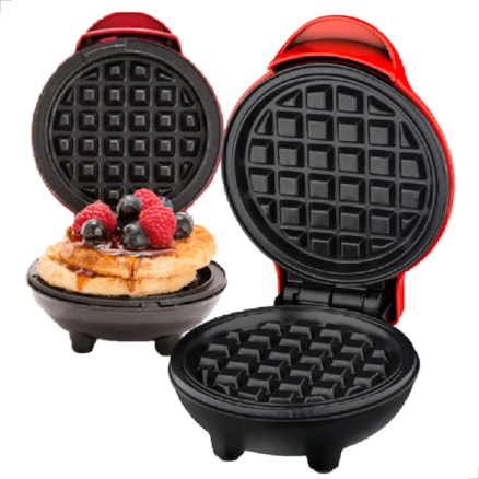 Máquina Forma De Fazer Waffle Elétrica 110v Compacta Formato Clássico Redonda