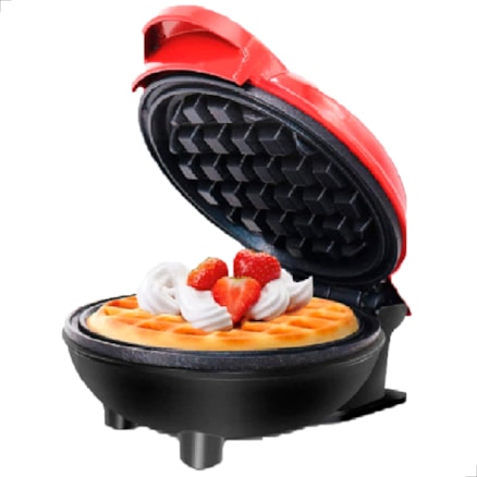 Máquina Forma De Fazer Waffle Elétrica 110v Compacta Formato Clássico Redonda