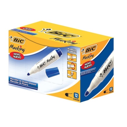 Marcador Para Quadro Bic Azul 12 Und