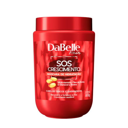 Máscara Capilar Dabelle Hair Sos Crescimento 800g