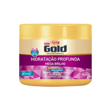 Máscara Capilar Niely Gold Mega Brilho 430g