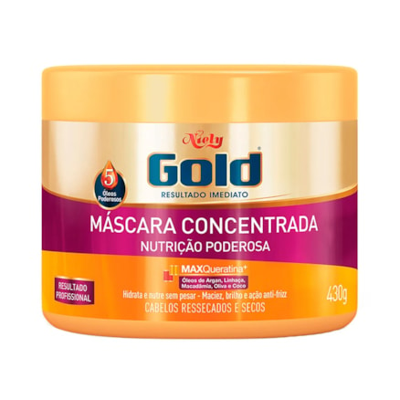 Máscara Capilar Niely Gold Nutrição Poderosa 430g