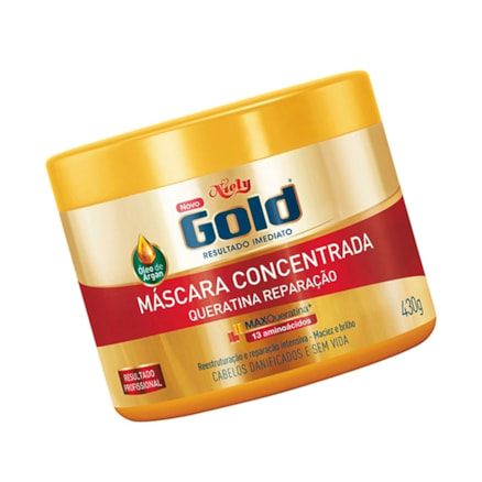 Máscara Capilar Niely Gold Queratina Reparação 430g