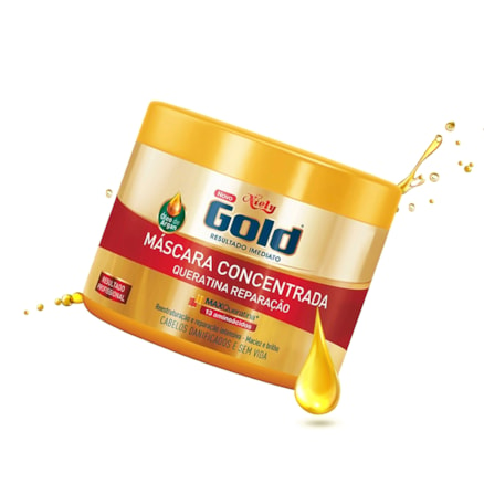 Máscara Capilar Niely Gold Queratina Reparação 430g