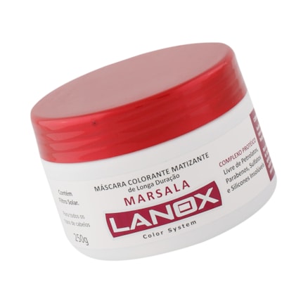 Máscara Colorante Matizante Lanox Marsala Longa Duração 250g