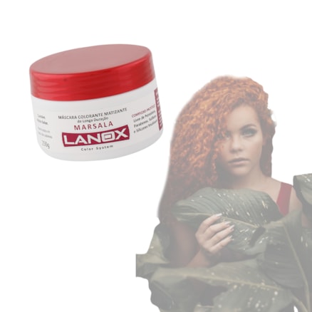 Máscara Colorante Matizante Lanox Marsala Longa Duração 250g