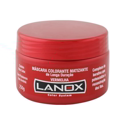 Máscara Colorante Matizante Lanox Vermelha Prolonga Cor 250g