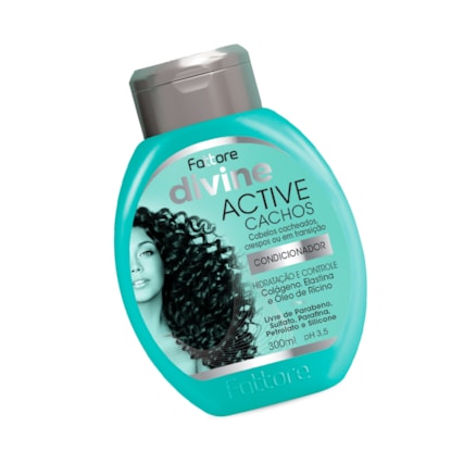 Máscara de Hidratação 500g + Condicionador Fattore Divine Active Cachos Hidratação Profunda 300ml