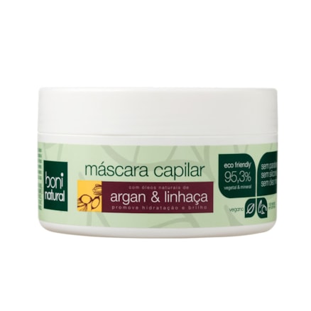 Máscara Hidratação Capilar Boni Natural Argan E Linhaça 250g