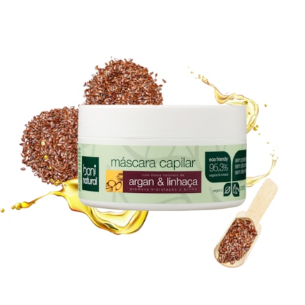 Máscara Hidratação Capilar Boni Natural Argan E Linhaça 250g