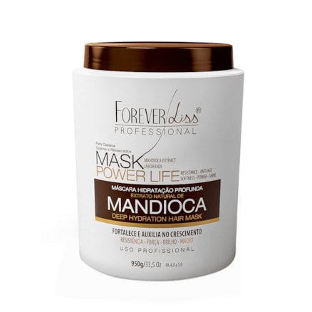 Máscara Hidratação Forever Liss Power Life Mandioca 950g