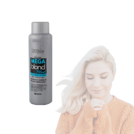 Máscara Matizadora Forever Liss Mega Blond Black 500g