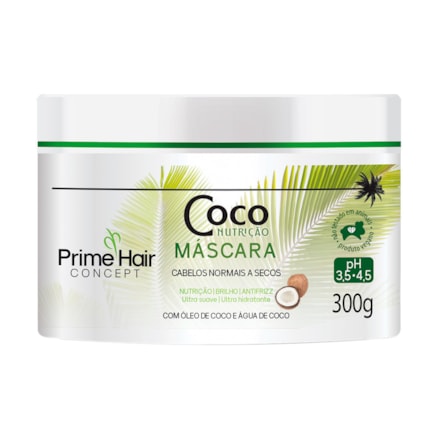 Máscara Prime Hair Coco Nutrição Reparação Óleo De Coco 300g