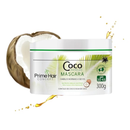 Máscara Prime Hair Coco Nutrição Reparação Óleo De Coco 300g