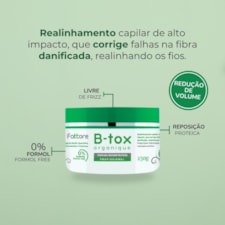 Máscara Reconstrutora Profissional B-tox Organique 250g