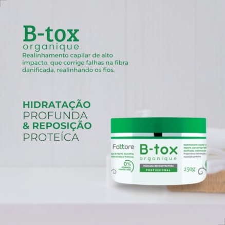 Máscara Reconstrutora Profissional B-tox Organique 250g